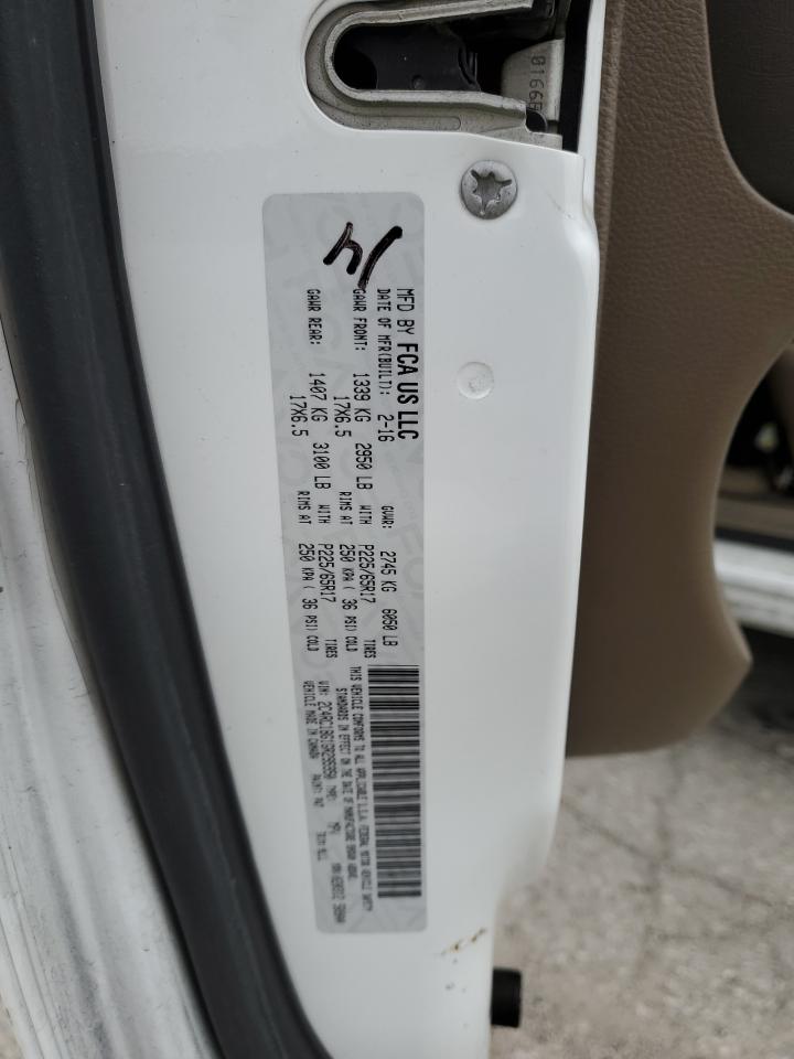 2016 Chrysler Town & Country Touring VIN: 2C4RC1BG1GR295950 Lot: 89459885