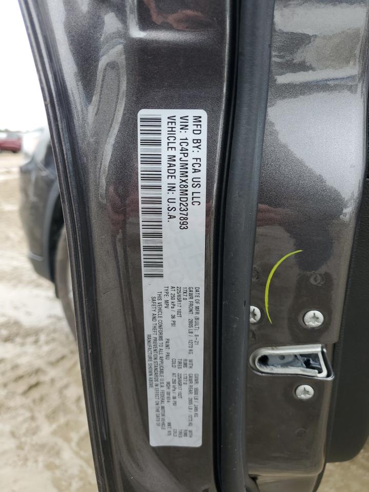 2021 Jeep Cherokee Latitude Lux VIN: 1C4PJMMX8MD237893 Lot: 86212065