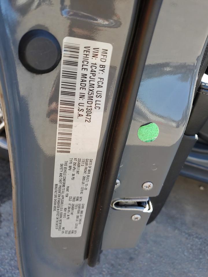 2021 Jeep Cherokee Latitude Lux VIN: 1C4PJLMX5MD130472 Lot: 86229095