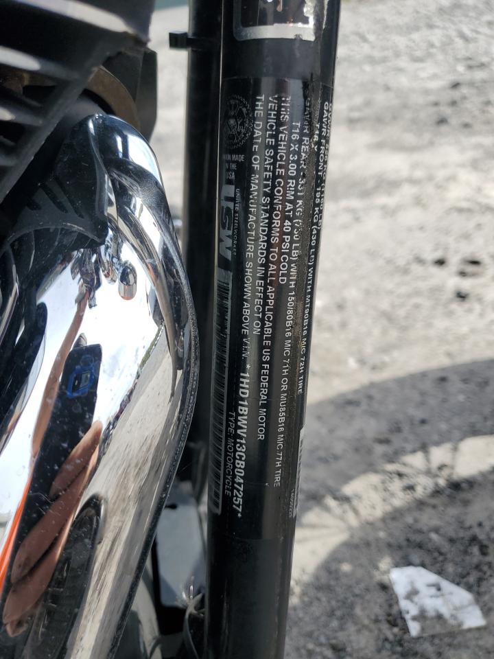 2012 Harley-Davidson Flstc Heritage Softail Classic VIN: 1HD1BWV13CB047257 Lot: 81963055