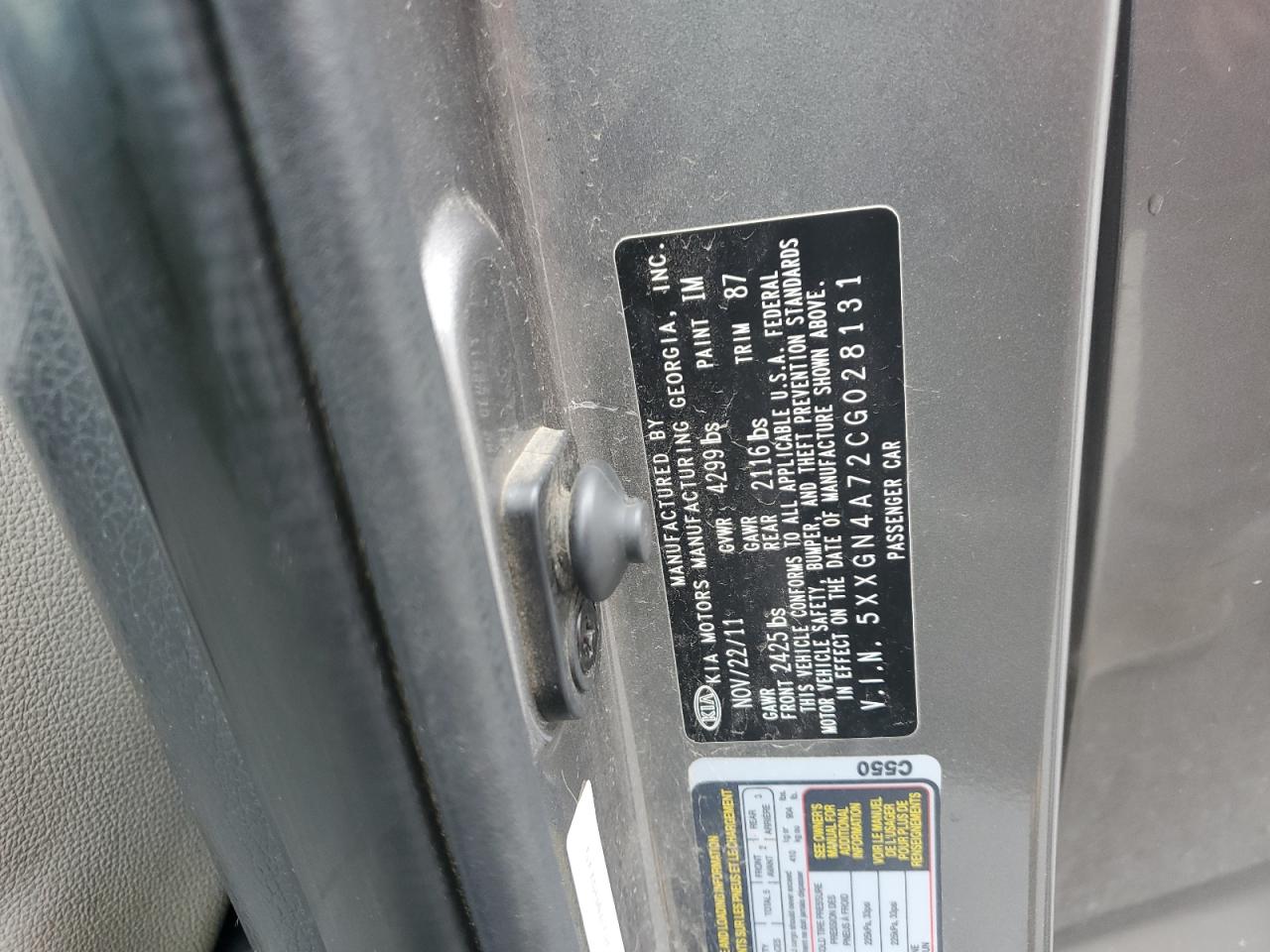 2012 Kia Optima Ex VIN: 5XXGN4A72CG028131 Lot: 85086075