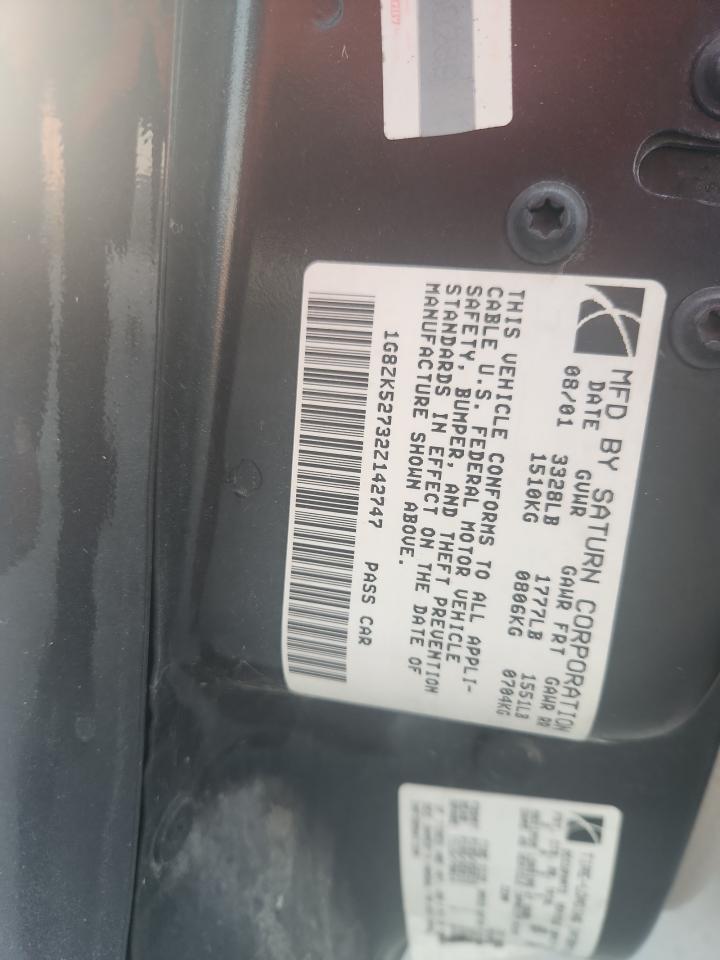 2002 Saturn Sl2 VIN: 1G8ZK52732Z142747 Lot: 87087865