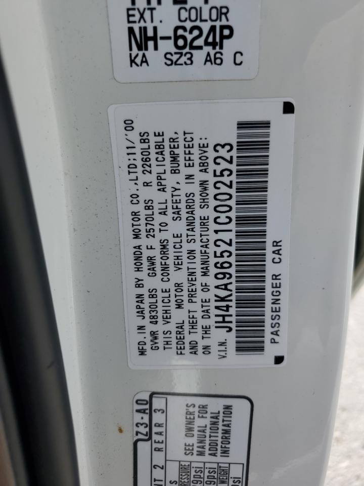 2001 Acura 3.5Rl VIN: JH4KA96521C002523 Lot: 85918605