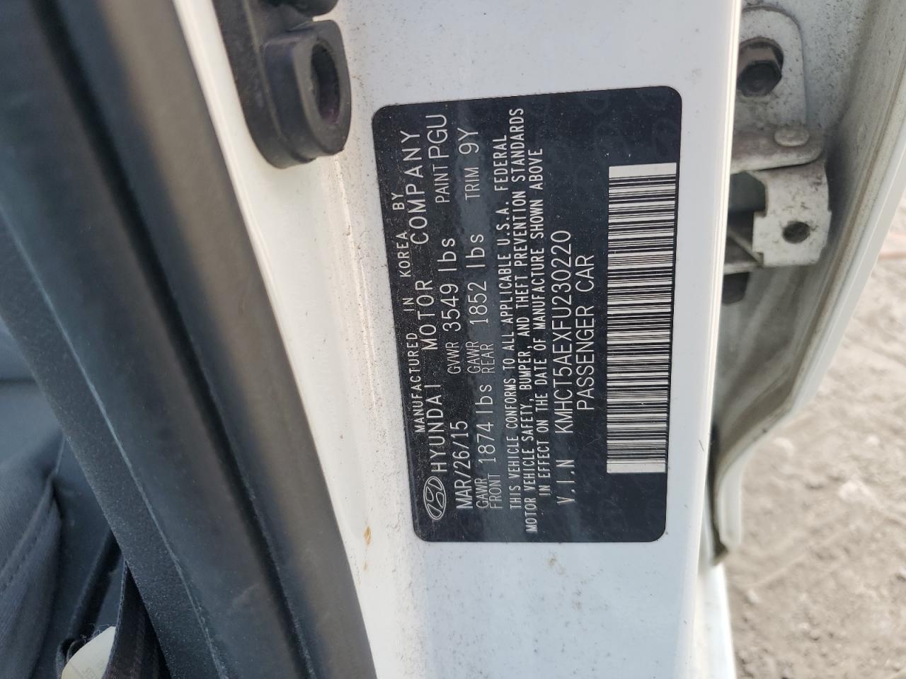 2015 Hyundai Accent Gs VIN: KMHCT5AEXFU230220 Lot: 84223265