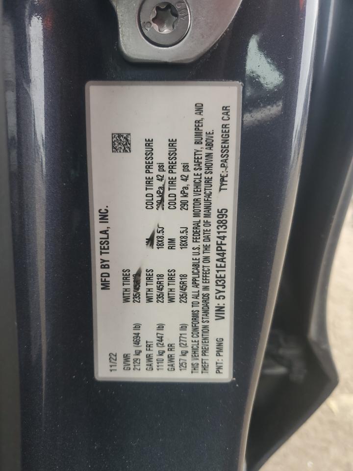 2023 Tesla Model 3 VIN: 5YJ3E1EA4PF413895 Lot: 90373935