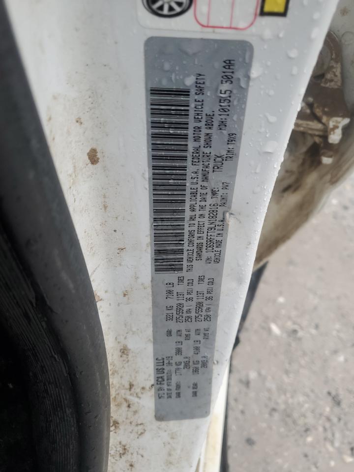 2020 Ram 1500 Big Horn/Lone Star VIN: 1C6SRFFT9LN182816 Lot: 89912175