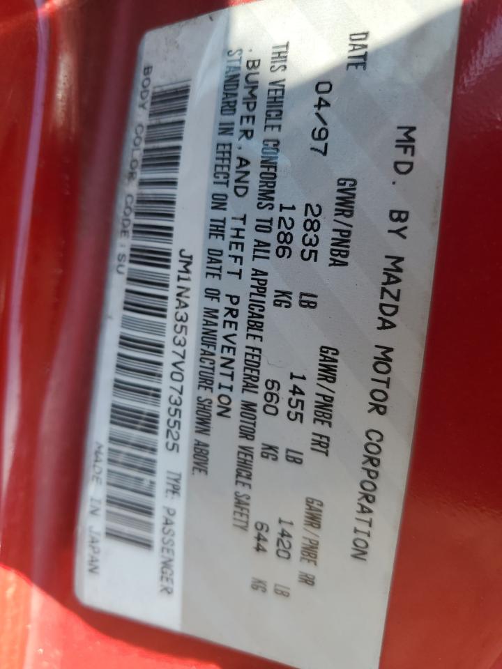 1997 Mazda Mx-5 Miata VIN: JM1NA3537V0735525 Lot: 84904865