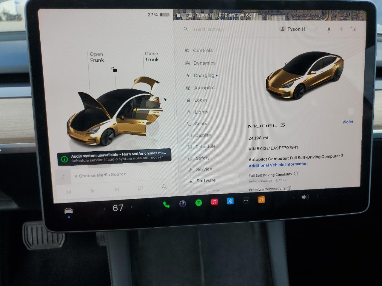 2023 Tesla Model 3 VIN: 5YJ3E1EA9PF707941 Lot: 85767855