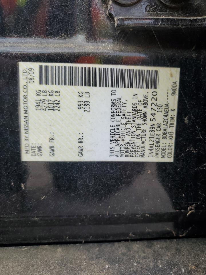 2009 Nissan Altima 2.5 VIN: 1N4AL21E89N547220 Lot: 85649655