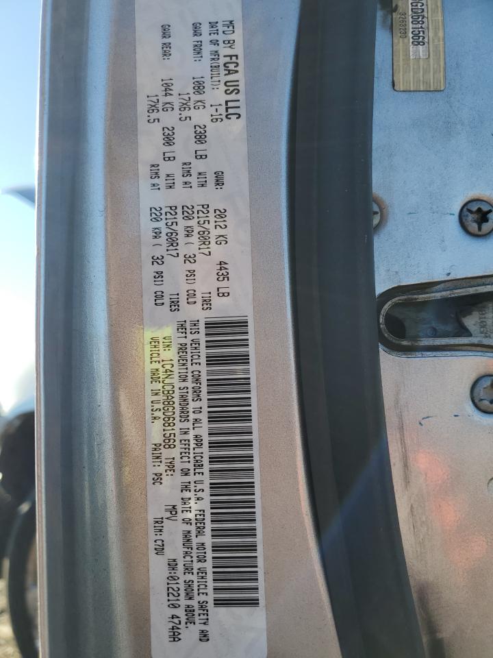 2016 Jeep Compass Sport VIN: 1C4NJCBA8GD681568 Lot: 86706475