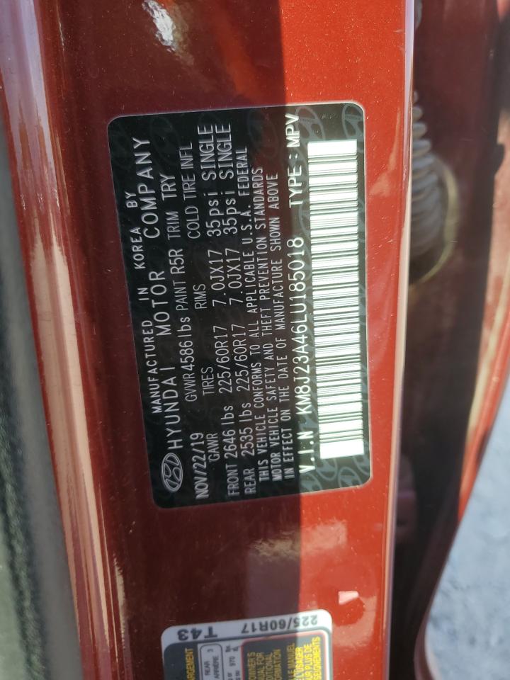 2020 Hyundai Tucson Se VIN: KM8J23A46LU185018 Lot: 82202775