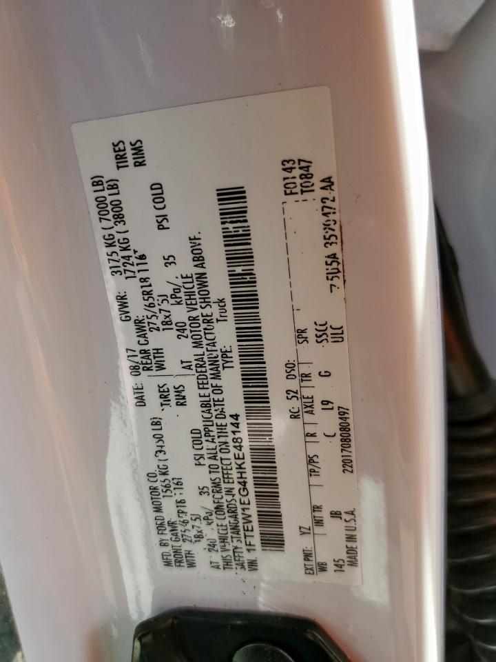 2017 Ford F150 Supercrew VIN: 1FTEW1EG4HKE48144 Lot: 81931755