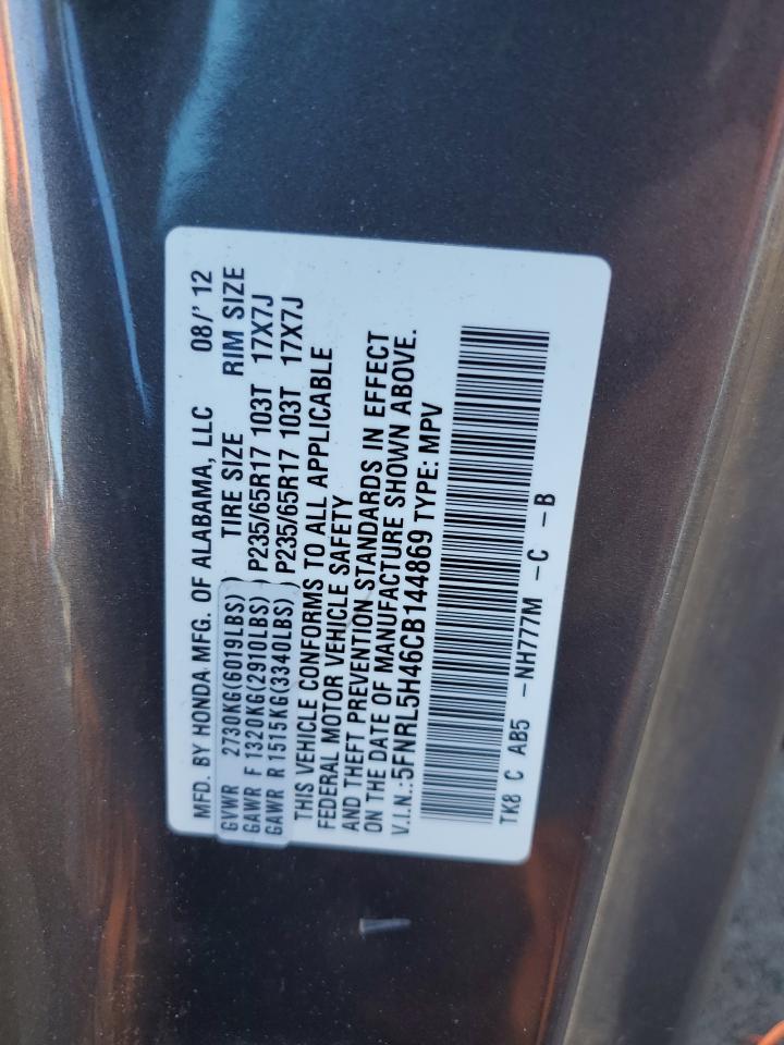 2012 Honda Odyssey Ex VIN: 5FNRL5H46CB144869 Lot: 90298085