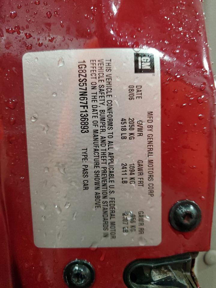 2007 Saturn Aura Xe VIN: 1G8ZS57N67F136893 Lot: 89809245