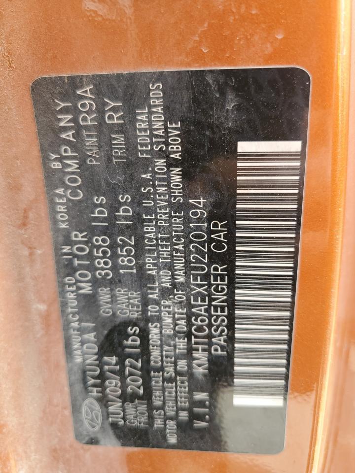 2015 Hyundai Veloster Turbo VIN: KMHTC6AEXFU220194 Lot: 84483855