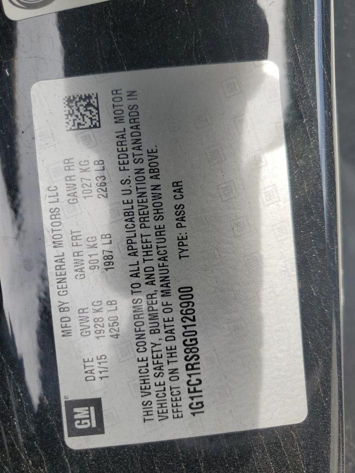 2016 Chevrolet Camaro Lt VIN: 1G1FC1RS8G0126900 Lot: 81999485