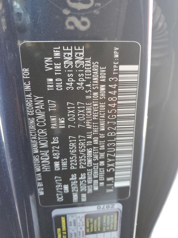 2018 Hyundai Santa Fe Sport VIN: 5XYZU3LB2JG548443 Lot: 86325955