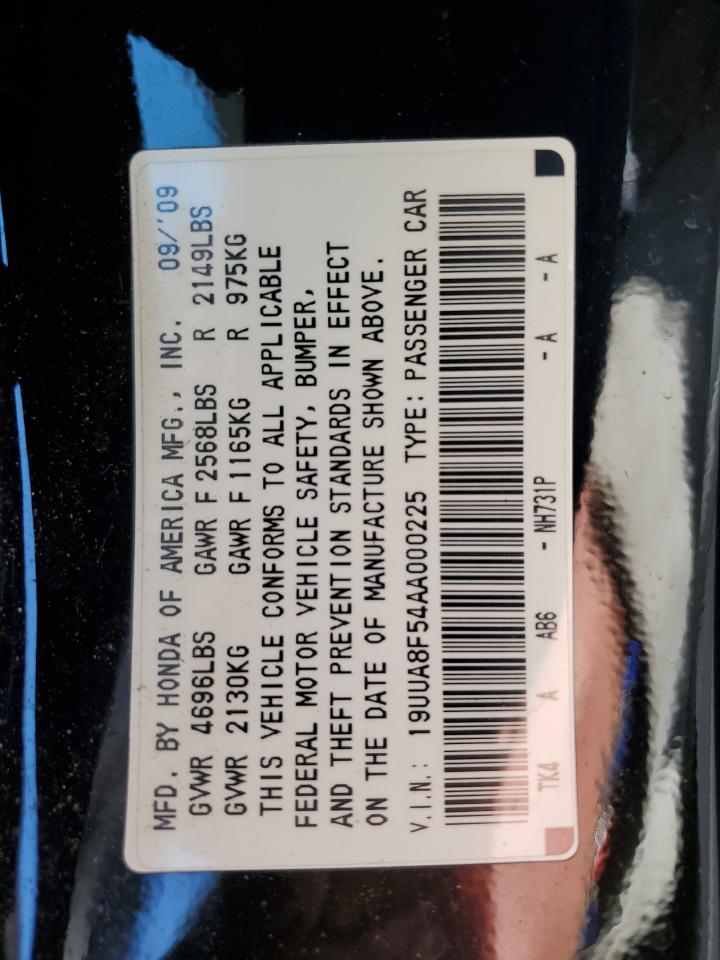 2010 Acura Tl VIN: 19UUA8F54AA000225 Lot: 82757505