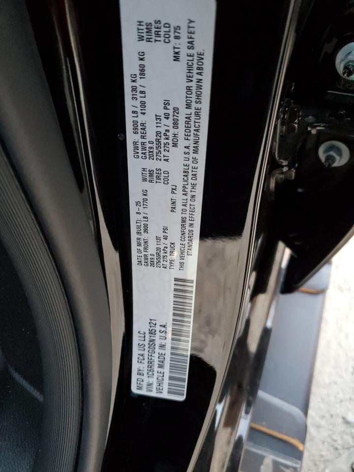 2025 Ram 1500 Big Horn/Lone Star VIN: 1C6RRFFG0SN185121 Lot: 89819175