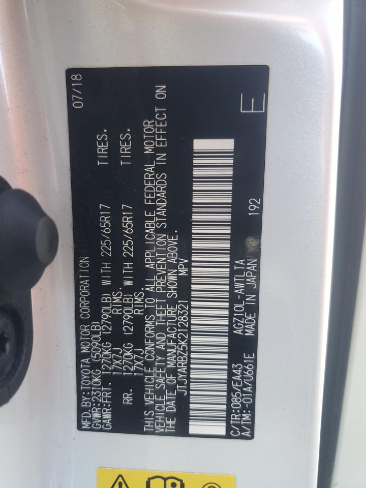 2019 Lexus Nx 300 Base VIN: JTJYARBZ5K2128321 Lot: 82445145