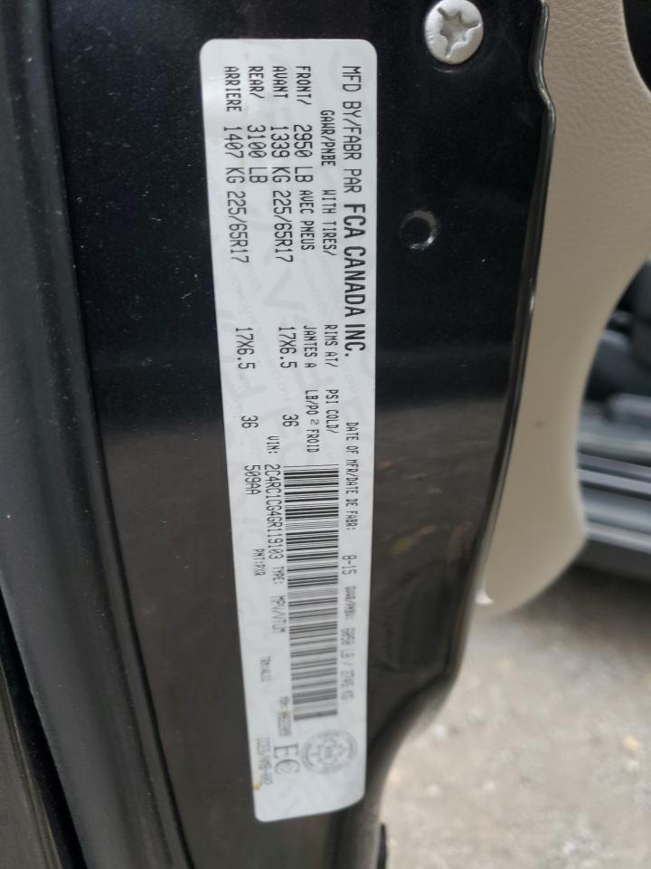 2016 Chrysler Town & Country Touring L VIN: 2C4RC1CG4GR119103 Lot: 86856155