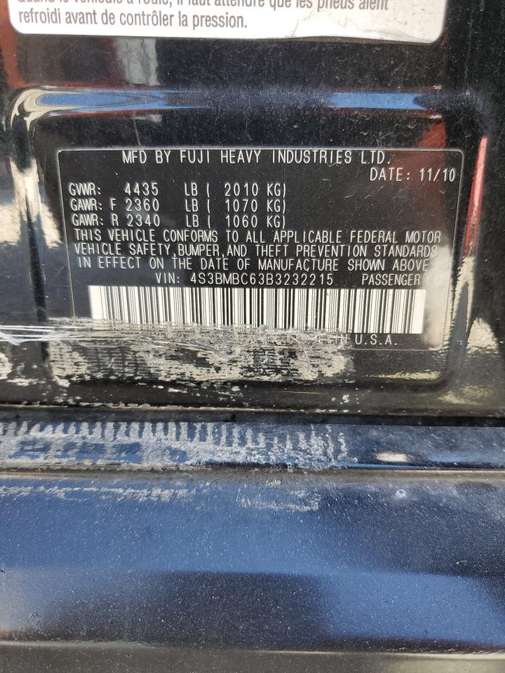 2011 Subaru Legacy 2.5I Premium VIN: 4S3BMBC63B3232215 Lot: 87469365
