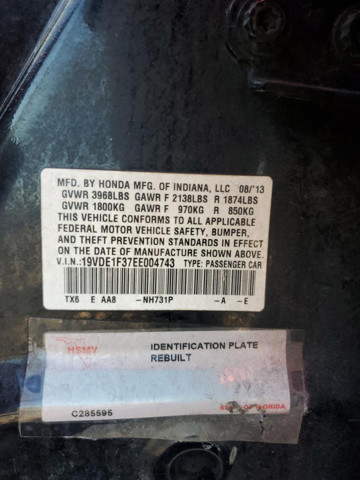 2014 Acura Ilx 20 VIN: 19VDE1F37EE004743 Lot: 82402125