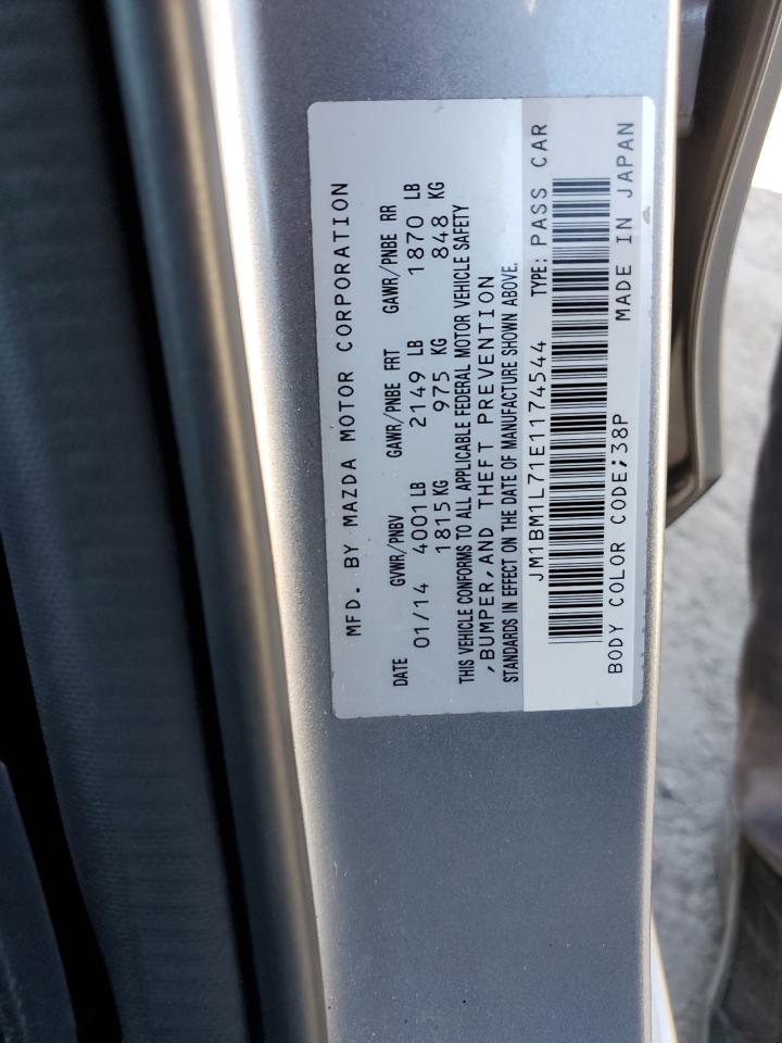 2014 Mazda 3 Touring VIN: JM1BM1L71E1174544 Lot: 85654365