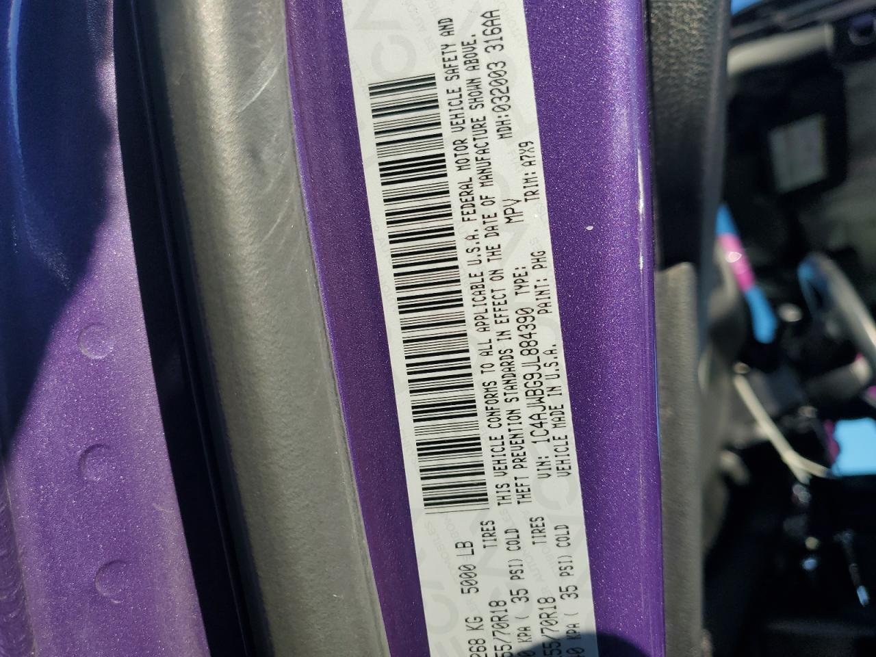 2018 Jeep Wrangler Sahara VIN: 1C4AJWBG9JL884390 Lot: 86240475