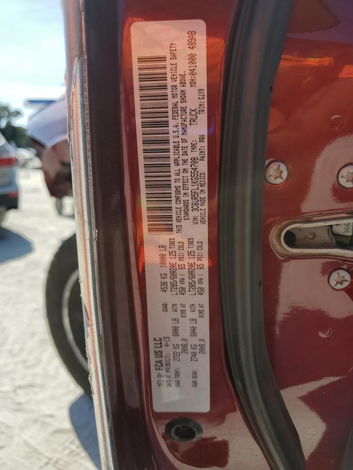 2019 Ram 2500 Laramie VIN: 3C6UR5FL1KG554708 Lot: 87392705