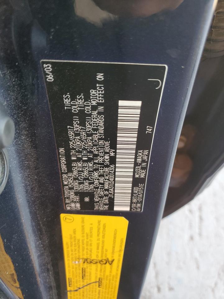 2004 Lexus Rx 330 VIN: JTJGA31U240014306 Lot: 90139355