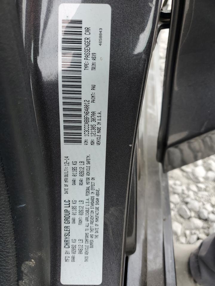 2015 Chrysler 200 Limited VIN: 1C3CCCAB8FN640012 Lot: 85379945