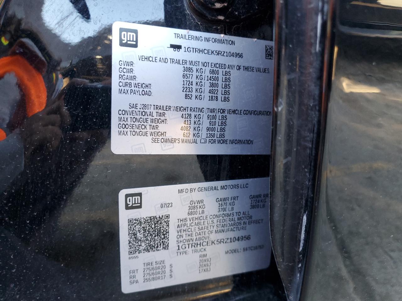 2024 GMC Sierra C1500 Elevation VIN: 1GTRHCEK5RZ104956 Lot: 87458535