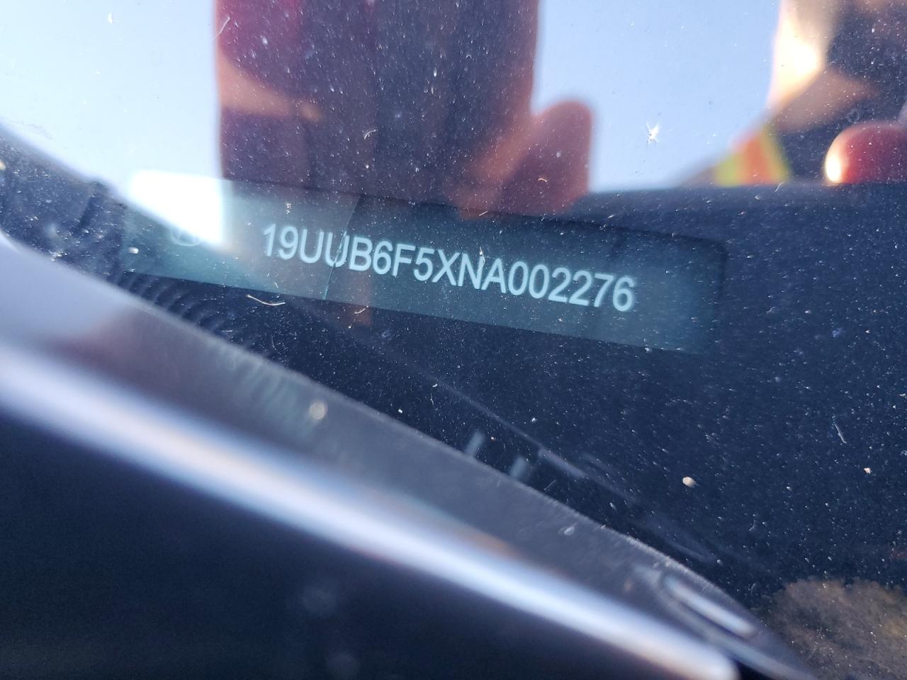 2022 Acura Tlx Tech A VIN: 19UUB6F5XNA002276 Lot: 70478505