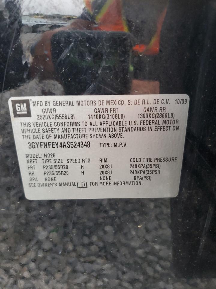 2010 Cadillac Srx Premium Collection VIN: 3GYFNFEY4AS524348 Lot: 81962745