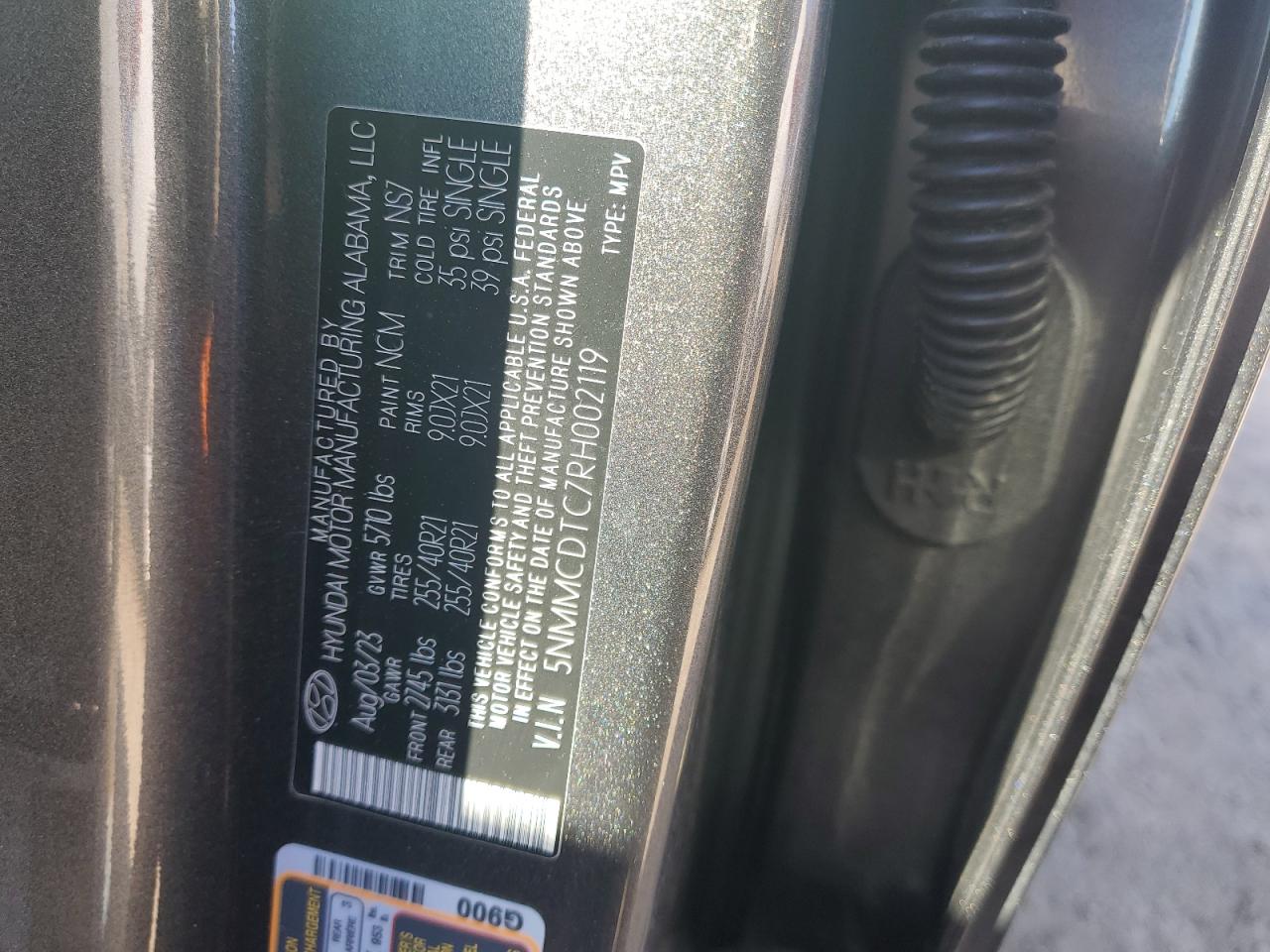 2024 Genesis Gv70 Base VIN: 5NMMCDTC7RH002119 Lot: 90285935