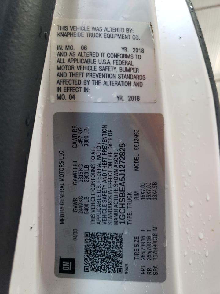 2018 Chevrolet Colorado VIN: 1GCHSBEA5J1272825 Lot: 87046205