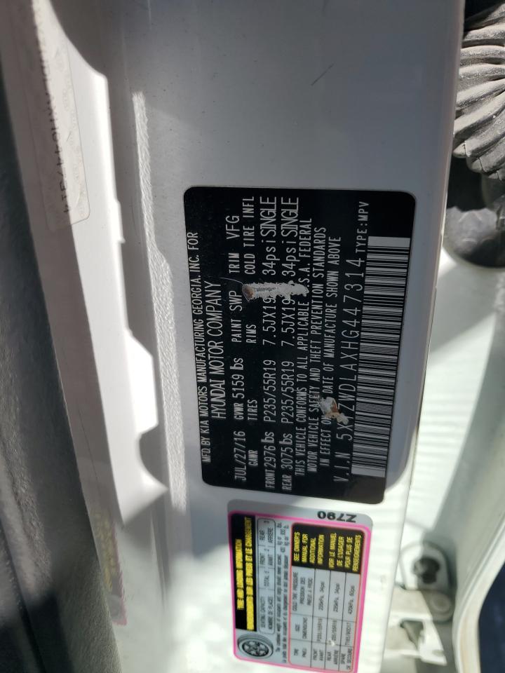 2017 Hyundai Santa Fe Sport VIN: 5XYZWDLAXHG447314 Lot: 85910775