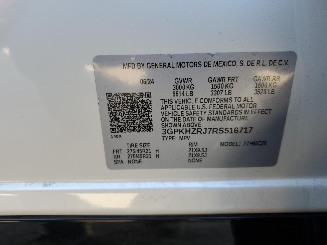 2024 Honda Prologue Elite VIN: 3GPKHZRJ7RS516717 Lot: 86167815