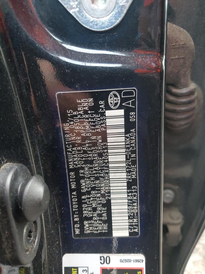 2015 Toyota Corolla L VIN: 2T1BURHEXFC405413 Lot: 81861285