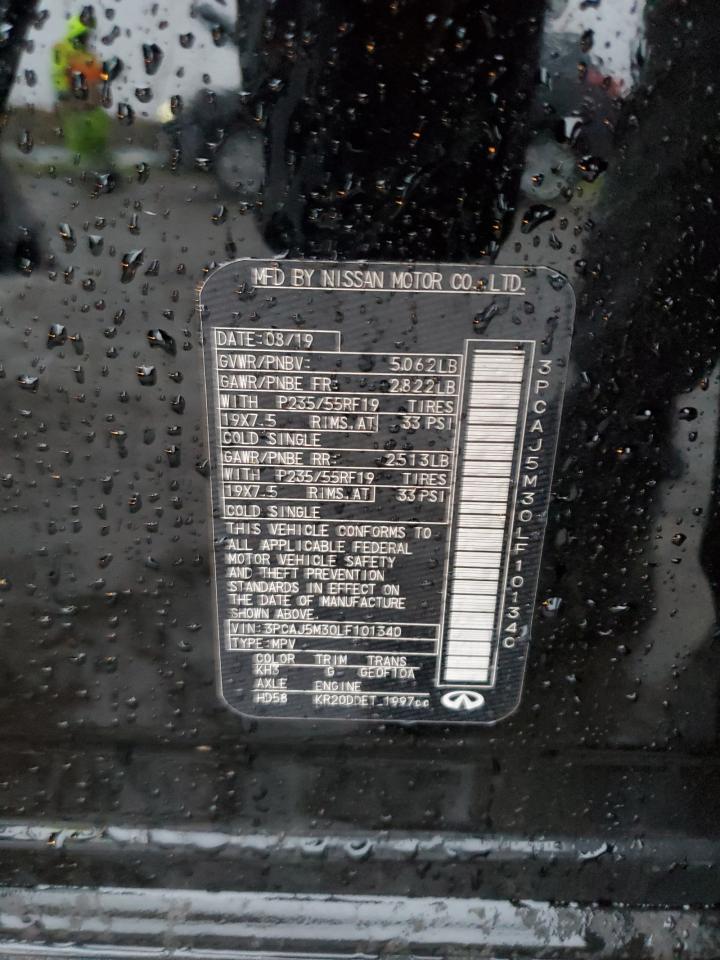 2020 Infiniti Qx50 Pure VIN: 3PCAJ5M30LF101340 Lot: 89885285