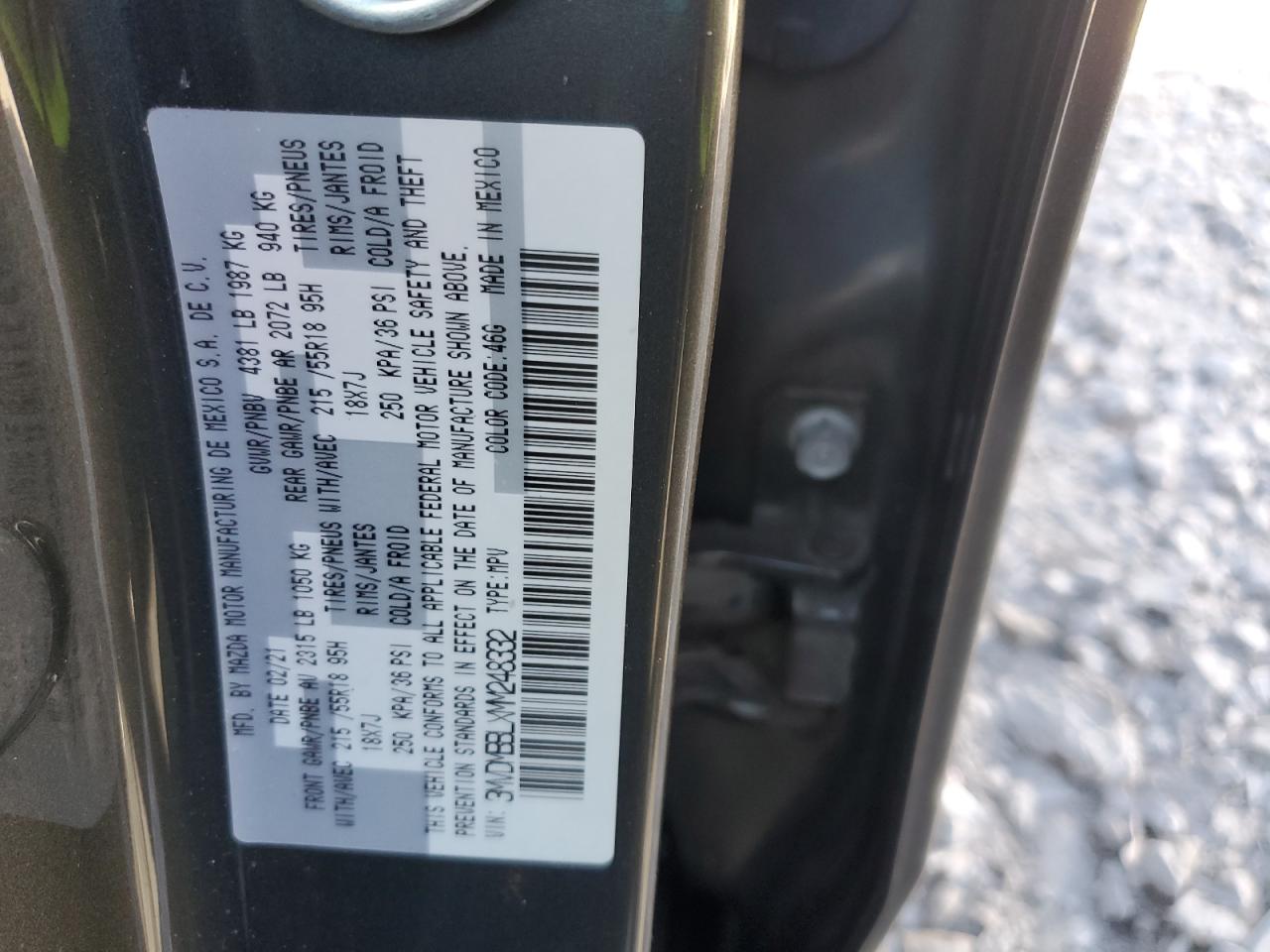 2021 Mazda Cx-30 Select VIN: 3MVDMBBLXMM248332 Lot: 86707435