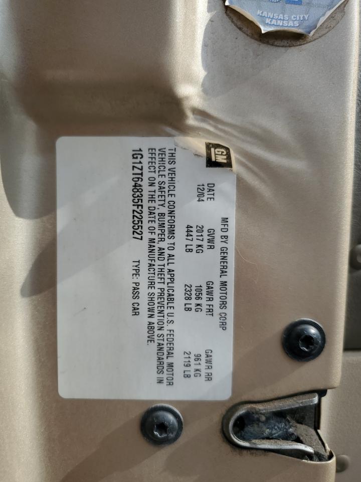 2005 Chevrolet Malibu Maxx Ls VIN: 1G1ZT64835F225527 Lot: 84926095