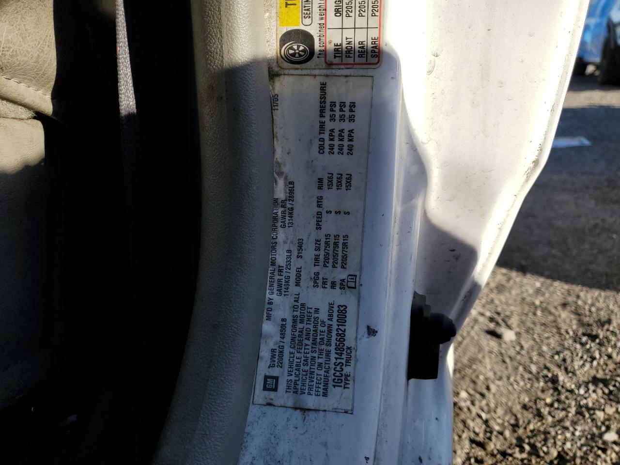 2006 Chevrolet Colorado VIN: 1GCCS148568210083 Lot: 84808515