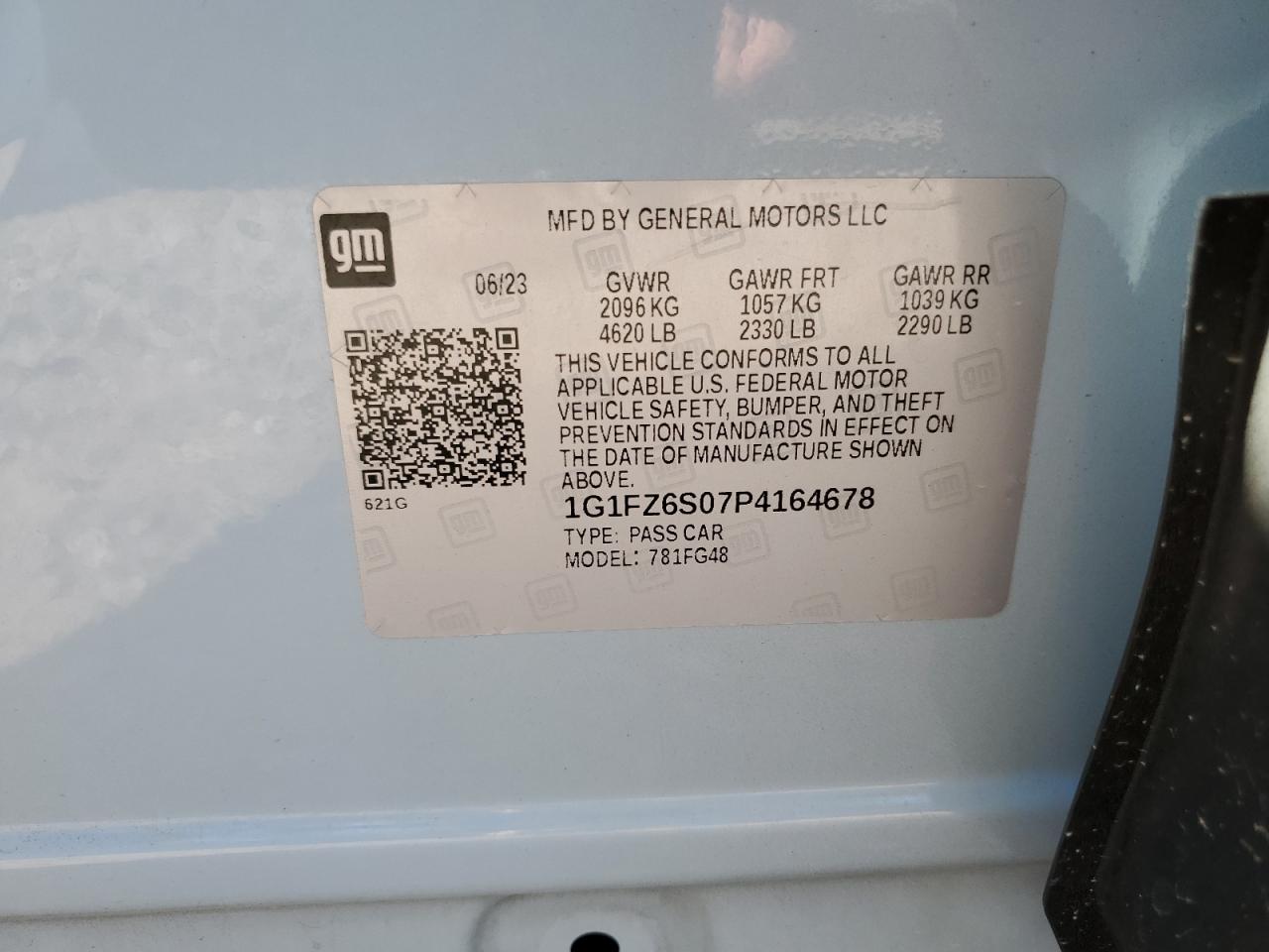 2023 Chevrolet Bolt Euv Premier VIN: 1G1FZ6S07P4164678 Lot: 85753665