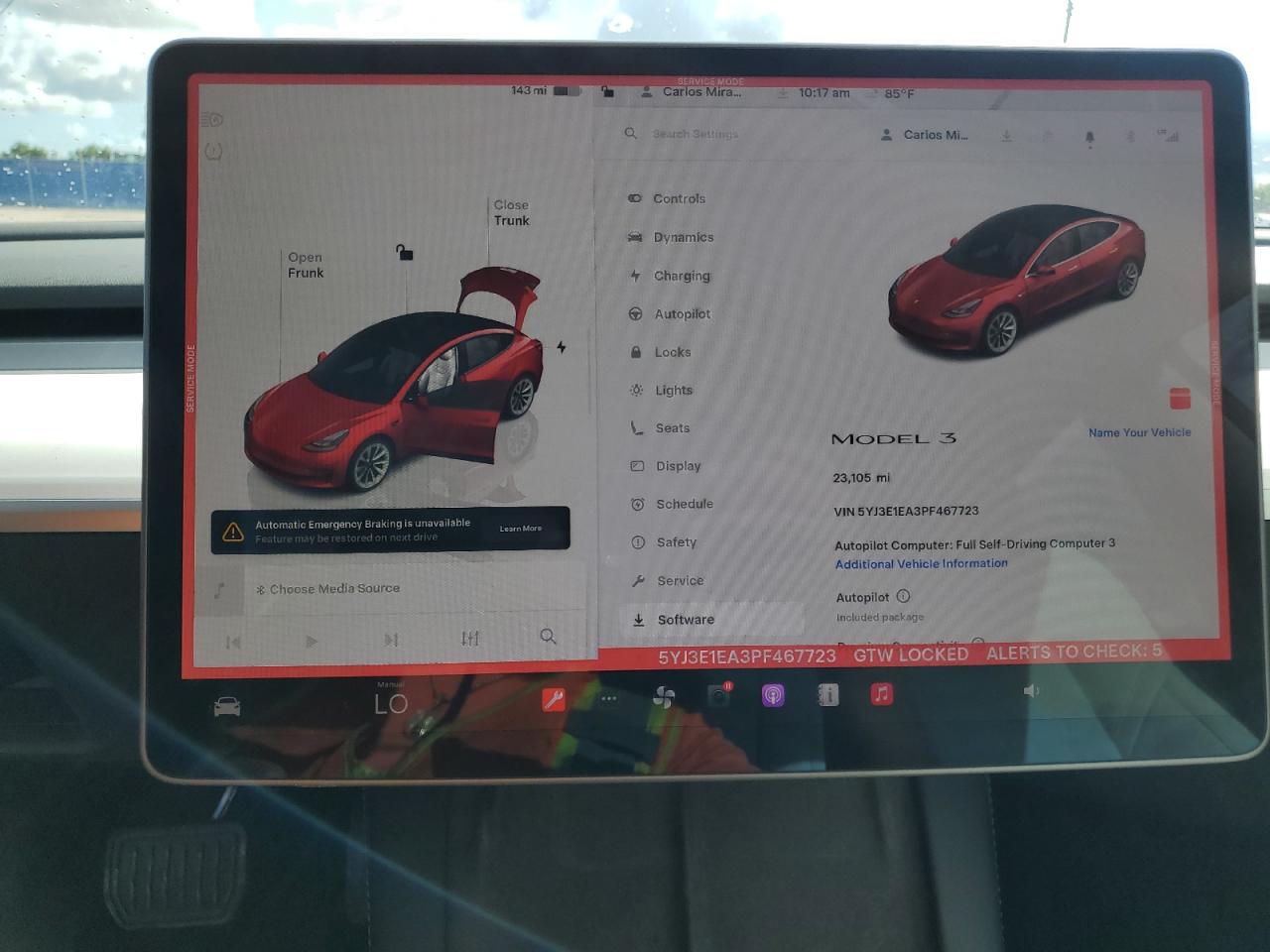 2023 Tesla Model 3 VIN: 5YJ3E1EA3PF467723 Lot: 85533625