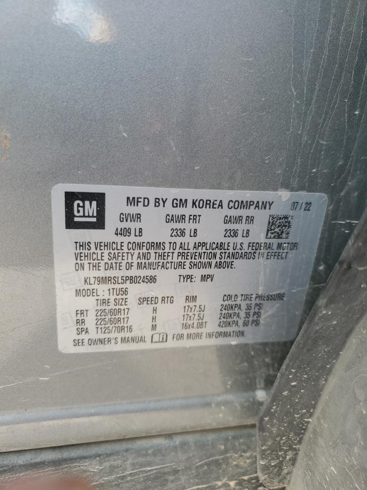 2023 Chevrolet Trailblazer Lt VIN: KL79MRSL5PB024586 Lot: 85685115