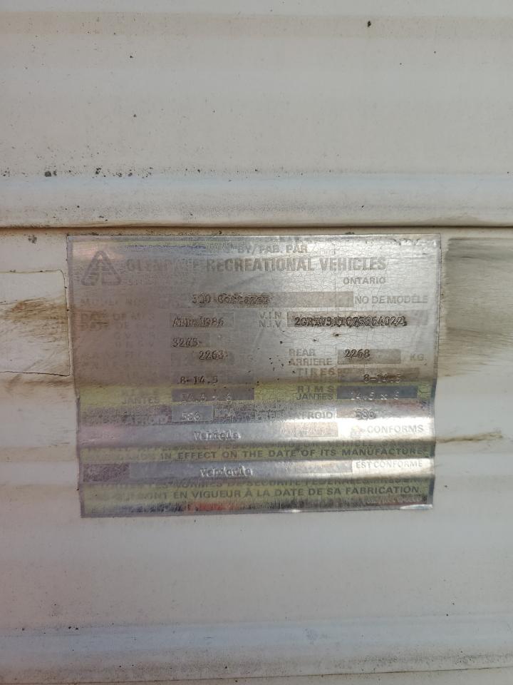 1986 Glendale Titanium VIN: 2GRTV31T6GS864022 Lot: 82038965