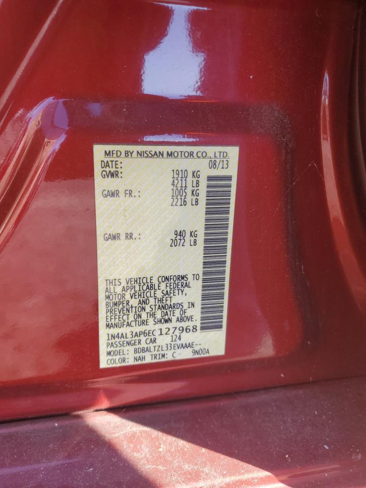 2014 Nissan Altima 2.5 VIN: 1N4AL3AP6EC127968 Lot: 85508295