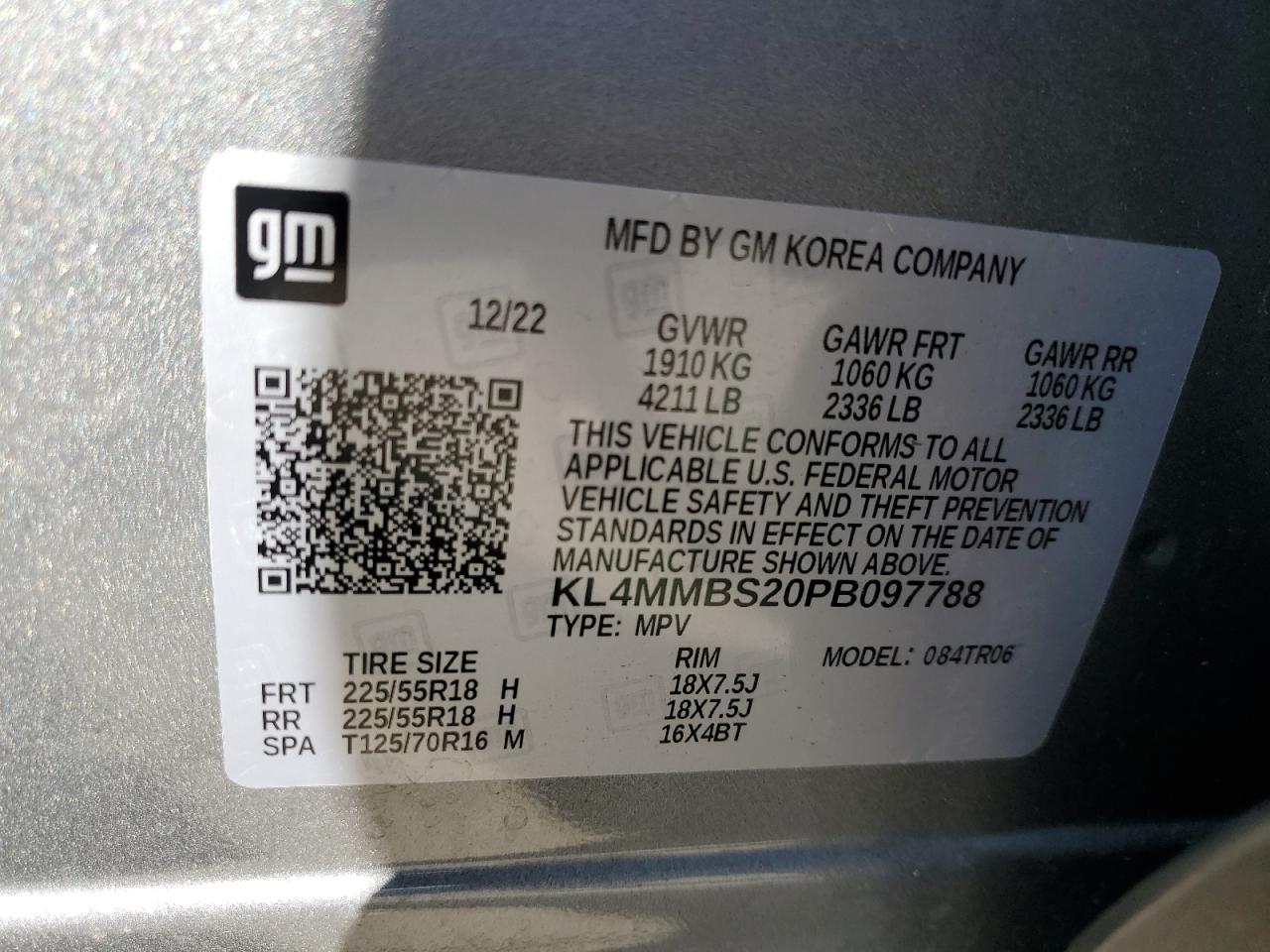 2023 Buick Encore Gx Preferred VIN: KL4MMBS20PB097788 Lot: 81985955